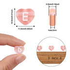 Cheriswelry 100pcs Pink Heart Letter Beads Transparent Acrylic Alphabet Crystal Beads Horizontal Hole Pony Loose Spacer 10.5x11.5mm for DIY Earring Bracelet Necklace Jewelry Making - color: Pink-Heart