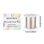 BENECREAT 22 Gauge 55 Yards Tarnish Resistant Silver Wire Jewelry Beading Wire for Beading Wrapping and Other Jewelry Craft Making - color: Silver, size: 22 Gauge