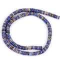 GEM-Inside 2x6mm Natural Dark Blue Sodalite Jasper Stone Heishi Disc Rondelle Spacer Beads for Jewelry Making Full 15" Strand Energy Stone Healing Power Crystal - color: Dark Blue Sodalite Jasper