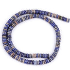 GEM-Inside 2x6mm Natural Dark Blue Sodalite Jasper Stone Heishi Disc Rondelle Spacer Beads for Jewelry Making Full 15" Strand Energy Stone Healing Power Crystal - color: Dark Blue Sodalite Jasper