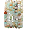 Natural Faceted Amazonite Cube Stone Beads 5-5.5mm 60pcs/str Loose Square Semi Gemstone Stone Beads for Making Bracelets Necklace Earrings - color: Amazonite