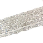 6-8mm Natural Clear Quartz Crystal Nuggets Oval Free Tumbled Pebble Semi Precious Gemstone Loose Stone Beads Approx 15.5 inch for DIY Jewelry Making - color: Clear Quartz Crystal