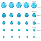 Gocelyn 476PCS Natural Round Gemstone Crystal Glass Beads for Jewelry Making (Blue), Smooth Round Spacer Loose Glass Beads for Crafts Bracelets Necklaces Charms Pendants 4/6/8/10/12mm - color: Round Glass Beads: Blue