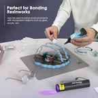 Akisey UV Resin Kit with Light, 100g UV Resin with Rechargeable 395NM UV Flashlight, Fast Curing in Seconds, UV Glue Adhesive for Bonding Jewelry, Plastic, Glass Repair, w/Mat, Gloves, Storage Bag - size: 100g
