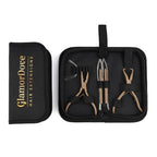 Hair Extension Pliers Kit Microlink Pliers for Extensions Hair Extension Beading Tool Hair Needle Pulling Hook Hair Styling Bead Closer and Remover Pliers - color: 1 Brown