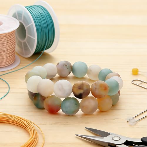 Zenkeeper 116-120 Pcs Amazonite Beads for Bracelet Jewelry Making 6 MM Natural Loose Amazonite Beads Gemstone Beads Round - color: Amazonite, size: 6MM, 116-120pcs