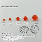 600pcs Crystal Glass Beads 3mm 4mm 6mm 8mm 10mm Rondelle Faceted Crystal Beads Spacer Beads for Necklace Bracelet Earrings DIY Jewelry Crafts Making Supplies(Orange Red) - color: Orange Red