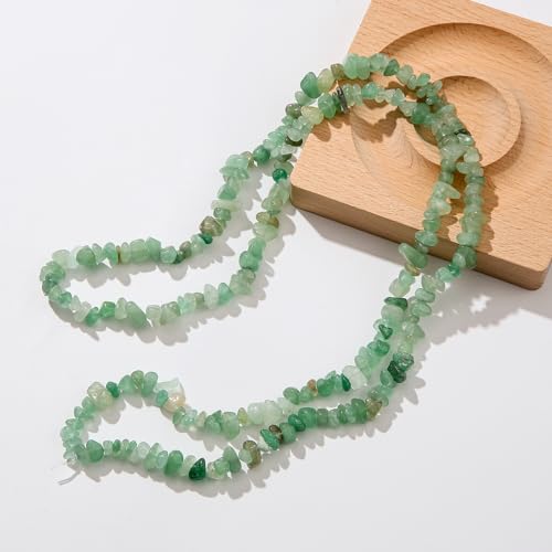 Natural Chip Stone Beads About 200pcs Green Aventurine Stones 5-8mm Irregular Gemstone Healing Crystal Loose Rocks for Bracelet Necklace Earrings Jewelry Making(Green Aventurine) - color: Green Aventurine