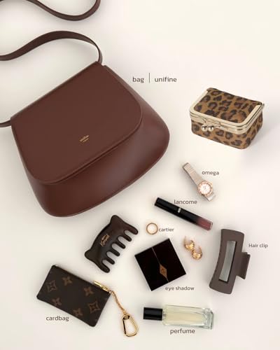 COOLYOUTH Leather Mini Jewelry Box Travel Jewelry Case Portable Small Coin Purse with Kiss Lock Travel Ring Box (Brown Leopard) - color: Medium-Brown Leopard