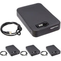 Amazon Basics Portable Security Case Lock Box Safe with Combination Lock for Valuables,Documents,College Dorm Room,XL,Black,(Pack of 4) - size: XL (Pack of 4)