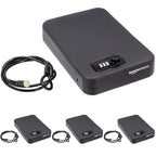 Amazon Basics Portable Security Case Lock Box Safe with Combination Lock for Valuables,Documents,College Dorm Room,XL,Black,(Pack of 4) - size: XL (Pack of 4)