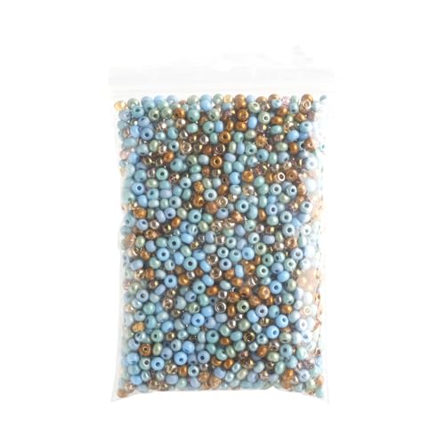 John Bead Czech Glass Seed Beads 6/0 (100g) Turquoise Mix Beads for DIY Art Crafts Jewelry Bracelets Necklaces Earrings Making - color: Turquoise Mix
