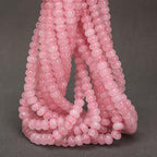 2 Strands (150PCs) Natural Pink Quartz Rondelle Beads, 5 * 8mm Gemstone Loose Spacer Abacus Disk Beads for DIY Bracelet Necklace Earrings Jewelry Making, Craft Supplies Beading Kit - color: Pink Quartz, size: 5*8MM