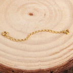 18K Solid Gold Necklace Extender for Women Bracelet Anklet Durable Adjustable Extension Chain Gold Necklace Extenders for Women 2 Inches - color: B