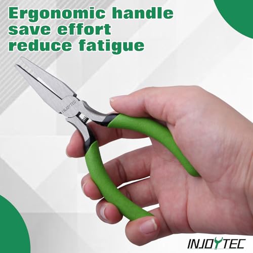 Flat Nose Pliers 5 Inches Mini Duck Bill Pliers Chain Nose Pliers Smooth Jaw Pliers Flat Nose Jewelry Pliers Precision Jewelry Making Hand Tools for Jewelry Making Wire Bending - style: Flat Nose Pliers