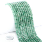 Natural Green Aventurine Heishi Spacer Beads Loose Semi Precious Flat Round Gemstone Disc Shape Stone for Beading Jewelry Making 4x2mm 15.5" - color: Green Aventurine