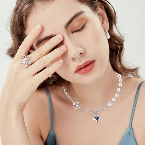 Beebeecraft 15Pcs Toggle Clasps 925 Sterling Silver Plated T-bar Closure Round Claps Jewelry Findings with Storage Box for Necklaces Bracelets Making