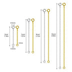 Necklace Extender, 8Pcs Gold and Silver 925 Sterling Silver Necklace Extenders Chain Bracelet Anklet Extension for Women Multiple Necklaces Jewelry (1”, 2”, 3”, 4”) - color: Silver & Golden