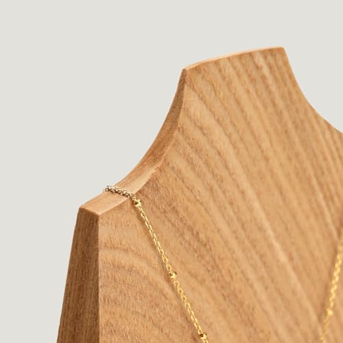 Solid Wood Jewelry Bust Necklace Display Showcase Jewelry Necklace Pendant Stand Display Stand Holder(H8.07) - size: L
