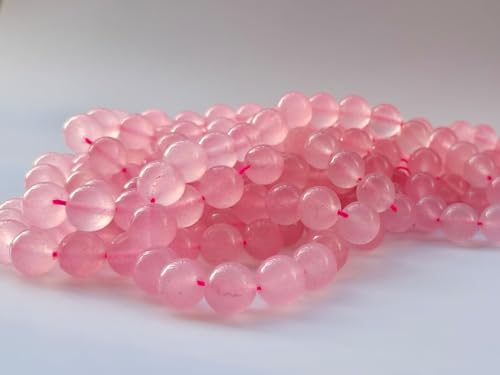 Stone Beads 6mm 140pcs Pink Chalcedony Beads Round Loose Gemstones Beads for Bracelet Necklace Jewelry Making (6mm, 60627 Pink Chalcedony) - color: Pink Chalcedony Beads, size: 6mm