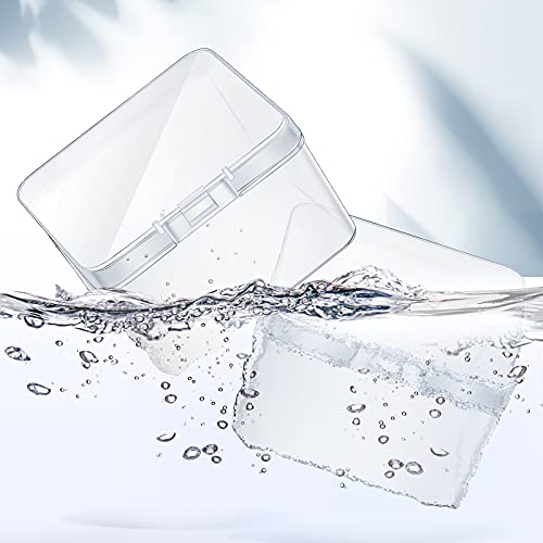 Jetec 6 Pieces Mini Plastic Clear Beads Storage Containers Box for Collecting Small Items, Beads, Jewelry, Business Cards, Game Pieces, Crafts (2.5 x 2.5 x 1.6 Inch) - size: 2.5 x 2.5 x 1.6 Inch