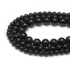 60pcs 6mm Natural Black Onyx Agate Gemstone Beads Energy Healing Crystal Round Loose Stone Beads for Jewelry Making, DIY Bracelets Necklaces - color: Black Onyx Agate, size: 6mm