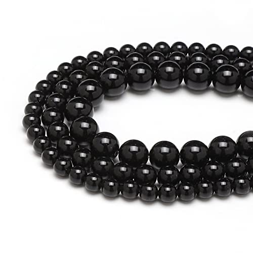 45pcs 8mm Natural Black Onyx Agate Gemstone Beads Energy Healing Crystal Round Loose Stone Beads for Jewelry Making, DIY Bracelets Necklaces - color: Black Onyx Agate, size: 8mm