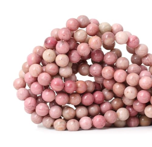 90pcs Adabele Natural Pink Rhodonite Healing Gemstone 4mm (0.16 inch) Small Round Beads Gem Stone Spacer for Craft Jewelry Making GF9-4 - color: Pink Rhodonite, size: 4mm (90pcs/1 Strand)
