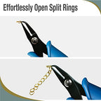 Beaditive Split Ring Pliers | Jewelry Making, Beading, Crafting | High-Carbon Steel | 5-Inch (Lake Blue) - color: Lake Blue