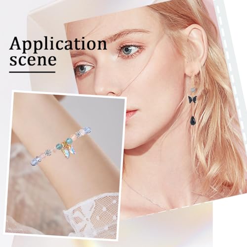 SUNNYCLUE 1 Box 32Pcs Butterfly Crystal Charms Rhinestone Dangle Charm 12x10mm Small Colorful Butterflies Glass Beads Blue Black Butterfly Wing Charms for Jewelry Making Charms DIY Gift Supplies - color: 1 Box 32pcs Butterfly Crystal Charms 12x10mm