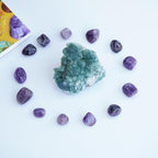3Lb Amethyst Crystal Tumbled Stone Bulk Healing Crystals Stones Set Polished Raw Amethyst Crystal Stones Rocks for Jewelry Making, Reiki Healing - color: Amethyst