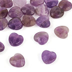 Craftdady Faceted Heart Natural Amethyst Stone Beads Puff Heart Gemstone Loose Beads Energy Healing Crystal Stone 10x10mm for Jewelry Craft Necklace Bracelet Earring Making, 18~20pcs - color: Faceted Heart Amethyst