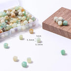 Natural Faceted Amazonite Cube Stone Beads 5-5.5mm 60pcs/str Loose Square Semi Gemstone Stone Beads for Making Bracelets Necklace Earrings - color: Amazonite