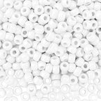 QPIXVB 1100PCS White Pony Beads,Friendship Bracelet Beads Kit,Bead for Jewelry Making and Bracelets Making,Braid Hair Bead for Crafts,Small,White Jewelry Making Supplies for Adults - color: white beads