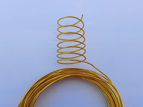 15 Gauge Anodized Aluminum Wire 49 Feet for Jewelry Making Craft DIY（1.5mm,Light Gold,41514） - color: Light Gold, size: 15 Gauge