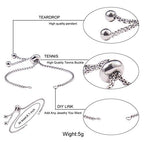DanLingJewelry 10pcs 304 Stainless Steel Adjustable Slider Bracelet Slider Extender Chains Friendship Bracelets for Jewelry Making DIY 8 Inches(210mm) P - color: StyleⅫ-10 pcs-Platinum