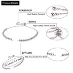 DanLingJewelry 10pcs Adjustable Slider Bracelet Slider Extender Chains Friendship Bracelets with Round Beads for Jewelry Making DIY 9 Inches(246mm) PP - color: StyleⅧ-10 pcs-Platinum