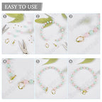 Beebeecraft 8 Sets Toggle Clasps Enamel 18K Gold Plated Brass Flower Bracelet Toggle Clasps Tulip T Bar for Necklace Bracelet Making - color: #8 8 sets