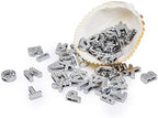 AUEAR, 52 Pack Silver A-Z 8mm Full Rhinestone Slide Crystal Alphabet Alloy Letter Charm for Bracelets Necklace Wristbands DIY Jewelry Making - color: Silver, size: 52 Pack