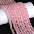 5x8mm 76pcs Natural Stone Rose Quartz Crystal Rondelle Spacer Loose Beads Abacus Disk Stone Round Loose Gemstone Beads for Jewelry Making DIY Bracelet Necklace - color: Rose Quartz, size: 5x8mm Abacus Disk