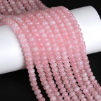 5x8mm 76pcs Natural Stone Rose Quartz Crystal Rondelle Spacer Loose Beads Abacus Disk Stone Round Loose Gemstone Beads for Jewelry Making DIY Bracelet Necklace - color: Rose Quartz, size: 5x8mm Abacus Disk