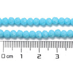 Perlin Czech Bohemian Crystal Glass Beads Faceted Round 4mm 90 Pieces Loose Spacer 1 Strand Beads for DIY Jewelry Earrings Necklace Bracelet Making (Blue Opaque) - color: Blue opaque