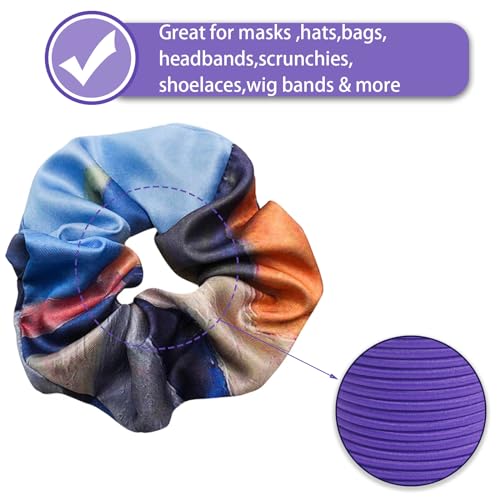 1/8 inch Elastic Cord String for Sewing 55ft 3mm Purple Round Elastic Rope Cord for Hair Ties Thin Elastic Strap Stretchy Thread for Clothes-Keychain-DIY Crafts & Project Supplies(ZH193)