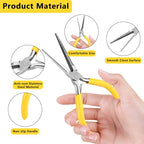 Needle Nose Pliers,6-Inch Extra Long Needle Nose Plier,jewelry making industrial and mechanical maintenance and household appliance fixes. - color: Golden-long Needle Nose Plier