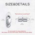 925 Sterling Silver Lobster Clasp for DIY Necklace Bracelet Jewelry Making, Double Spring Clasp with Closed Jump Rings, Necklace Extender Clasp Connector Bracelet Extension (Style 21) - style: Style 21