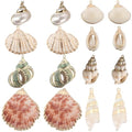 SUNNYCLUE 1 Box 16Pcs 8 Styles Natural Shell Charms Bulk Seashell Charm Summer Ocean Beach Conch Cowrie Scallops Beads Shells Marine Sea Charms for Jewelry Making Charm Earrings Necklaces DIY Crafts - color: 1 Box 16Pcs 8 Styles Shell Charms