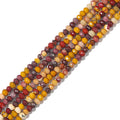BEADIA Natural Mookaite Jasper Beads 4x2mm 120pcs Faceted Rondelle Loose Semi Gemstone Beads for Jewelry Making Design - color: Mookaite Jasper