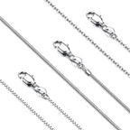 YADOCA Silver Chain Necklace For Women Non Tarnish - 1mm Thin & Strong Stainless Steel Necklaces Chains 3Pcs Hypoallergenic Waterproof Summer Beach Jewelry Gift Size 16 18 20 22 24 28 30 Inches