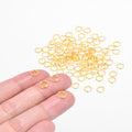 100pcs 6mm Tiny Split Ring for Jewelry Making, Double Loops Round Split Jump Rings Necklaces Bracelets Earrings Metal Mini Key Rings DIY Craft - color: 6mm Outter Dia.;5mm Inside Dia. Gold