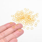 100pcs 6mm Tiny Split Ring for Jewelry Making, Double Loops Round Split Jump Rings Necklaces Bracelets Earrings Metal Mini Key Rings DIY Craft - color: 6mm Outter Dia.;5mm Inside Dia. Gold